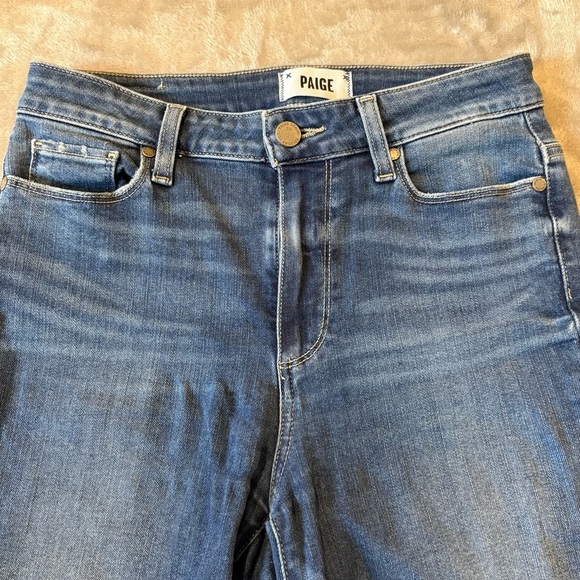 PAIGE Hoxton Slim Skinny Classic Fringe Denim Jeans Wmn’s Sz 27 - Picture 2 of 11